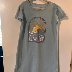 ❤️3/$10 Cuddl Duds Light Blue Nightgown with Mermaid
